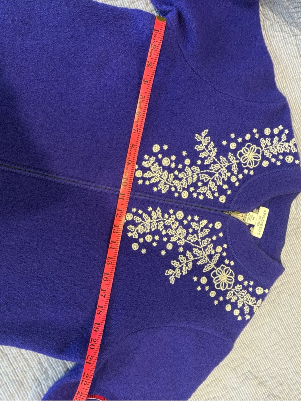 Embroidered Wool Zip Jacket - Picture 9 of 13